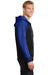 Sport-Tek ST236 Mens Sport-Wick Moisture Wicking Fleece Hooded Sweatshirt Hoodie Black/Royal Blue Side