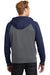 Sport-Tek ST236 Mens Sport-Wick Moisture Wicking Fleece Hooded Sweatshirt Hoodie Dark Grey/Navy Blue Back