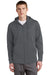 Sport-Tek ST238 Mens Sport-Wick Moisture Wicking Fleece Full Zip Hooded Sweatshirt Hoodie Dark Grey Front