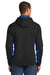 Sport-Tek ST239 Mens Sport-Wick CamoHex Moisture Wicking Fleece Hooded Sweatshirt Hoodie Black/Royal Blue Back