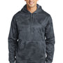 Sport-Tek Mens Sport-Wick CamoHex Moisture Wicking Fleece Hooded Sweatshirt Hoodie - Dark Smoke Grey