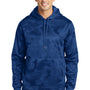 Sport-Tek Mens Sport-Wick CamoHex Moisture Wicking Fleece Hooded Sweatshirt Hoodie - True Royal Blue