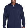 Sport-Tek Mens Sport-Wick Moisture Wicking Fleece Full Zip Sweatshirt - Navy Blue