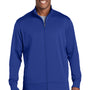 Sport-Tek Mens Sport-Wick Moisture Wicking Fleece Full Zip Sweatshirt - True Royal Blue