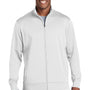 Sport-Tek Mens Sport-Wick Moisture Wicking Fleece Full Zip Sweatshirt - White