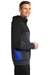 Sport-Tek ST245 Mens Moisture Wicking Full Zip Tech Fleece Hooded Jacket Black/Grey/Royal Blue Side