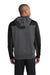 Sport-Tek ST249 Mens Tech Moisture Wicking Fleece 1/4 Zip Hooded Sweatshirt Hoodie Heather Graphite Grey/Black Back