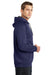 Sport-Tek ST250 Mens Tech Moisture Wicking Fleece Hooded Sweatshirt Hoodie Navy Blue Side
