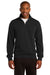 Sport-Tek ST253 Mens Fleece 1/4 Zip Sweatshirt Black Front