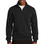 Sport-Tek Mens Shrink Resistant Fleece 1/4 Zip Sweatshirt - Black