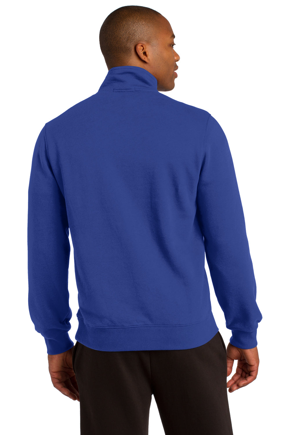 Sport-Tek ST253 Mens Fleece 1/4 Zip Sweatshirt Royal Blue Back