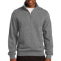 Sport-Tek Mens Shrink Resistant Fleece 1/4 Zip Sweatshirt - Heather Vintage Grey