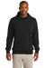 Sport-Tek ST254 Mens Fleece Hooded Sweatshirt Hoodie Black Front