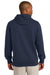 Sport-Tek ST254 Mens Fleece Hooded Sweatshirt Hoodie Navy Blue Back