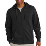 Sport-Tek Mens Fleece Full Zip Hooded Sweatshirt Hoodie - Black
