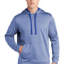 Sport-Tek Mens Heather Sport-Wick Moisture Wicking Fleece Hooded Sweatshirt Hoodie - Heather True Royal Blue