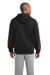 Sport-Tek ST265 Mens Fleece Hooded Sweatshirt Hoodie Black/Orange Back
