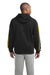 Sport-Tek ST265 Mens Fleece Hooded Sweatshirt Hoodie Black/Gold Back