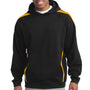 Sport-Tek Mens Shrink Resistant Fleece Hooded Sweatshirt Hoodie - Black/Gold