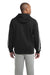Sport-Tek ST265 Mens Fleece Hooded Sweatshirt Hoodie Black/White Back