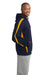 Sport-Tek ST265 Mens Fleece Hooded Sweatshirt Hoodie Navy Blue/Gold Side
