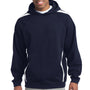 Sport-Tek Mens Shrink Resistant Fleece Hooded Sweatshirt Hoodie - True Navy Blue/White
