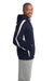 Sport-Tek ST265 Mens Fleece Hooded Sweatshirt Hoodie Navy Blue/White Side
