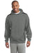 Sport-Tek ST265 Mens Fleece Hooded Sweatshirt Hoodie Heather Vintage Grey/Black Front