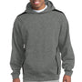 Sport-Tek Mens Shrink Resistant Fleece Hooded Sweatshirt Hoodie - Heather Vintage Grey/Black