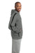Sport-Tek ST265 Mens Fleece Hooded Sweatshirt Hoodie Heather Vintage Grey/Black Side