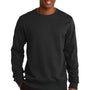 Sport-Tek Mens Shrink Resistant Fleece Crewneck Sweatshirt - Black
