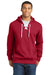 Sport-Tek ST271 Mens Lace Up Fleece Hooded Sweatshirt Hoodie Red Front