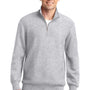 Sport-Tek Mens Fleece 1/4 Zip Sweatshirt - Heather Grey