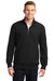 Sport-Tek ST283 Mens Fleece 1/4 Zip Sweatshirt Black Front