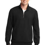 Sport-Tek Mens Fleece 1/4 Zip Sweatshirt - Black