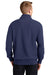 Sport-Tek ST283 Mens Fleece 1/4 Zip Sweatshirt Navy Blue Back