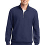Sport-Tek Mens Fleece 1/4 Zip Sweatshirt - True Navy Blue
