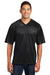 Sport-Tek ST307 Mens Short Sleeve V-Neck T-Shirt Black Front