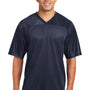 Sport-Tek Mens Short Sleeve V-Neck T-Shirt - True Navy Blue