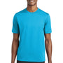 Sport-Tek Mens Tough Moisture Wicking Short Sleeve Crewneck T-Shirt - Atomic Blue