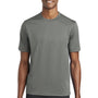 Sport-Tek Mens Tough Moisture Wicking Short Sleeve Crewneck T-Shirt - Dark Smoke Grey