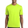 Sport-Tek Mens Tough Moisture Wicking Short Sleeve Crewneck T-Shirt - Neon Yellow