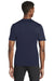 Sport-Tek ST320 Mens Tough Moisture Wicking Short Sleeve Crewneck T-Shirt Navy Blue Back