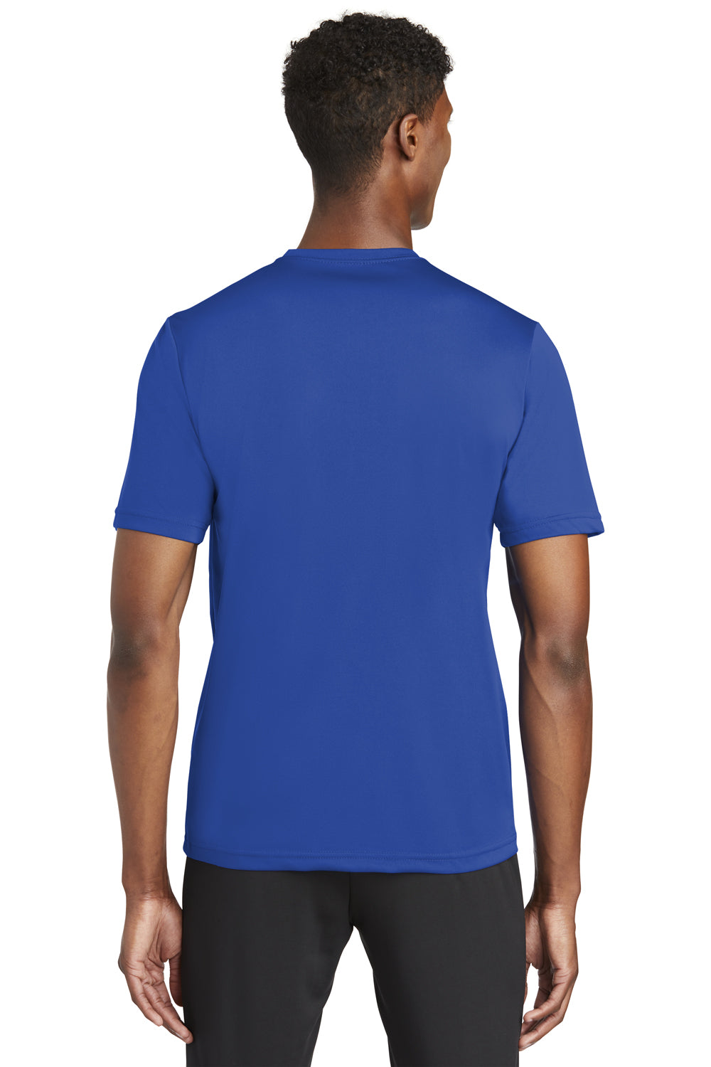Sport-Tek ST320 Mens Tough Moisture Wicking Short Sleeve Crewneck T-Shirt Royal Blue Back