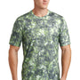 Sport-Tek Mens Mineral Freeze Moisture Wicking Short Sleeve Crewneck T-Shirt - Lime Shock Green - Closeout