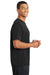 Sport-Tek ST340 Mens RacerMesh Moisture Wicking Short Sleeve Crewneck T-Shirt Black Side
