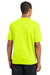 Sport-Tek ST340 Mens RacerMesh Moisture Wicking Short Sleeve Crewneck T-Shirt Neon Yellow Back