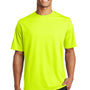 Sport-Tek Mens RacerMesh Moisture Wicking Short Sleeve Crewneck T-Shirt - Neon Yellow