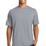 Sport-Tek Mens RacerMesh Moisture Wicking Short Sleeve Crewneck T-Shirt - Silver Grey