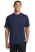 Sport-Tek ST340 Mens RacerMesh Moisture Wicking Short Sleeve Crewneck T-Shirt Navy Blue Front